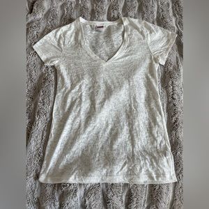 EUC Soffe white shirt sleeved heathered tee shirt size L